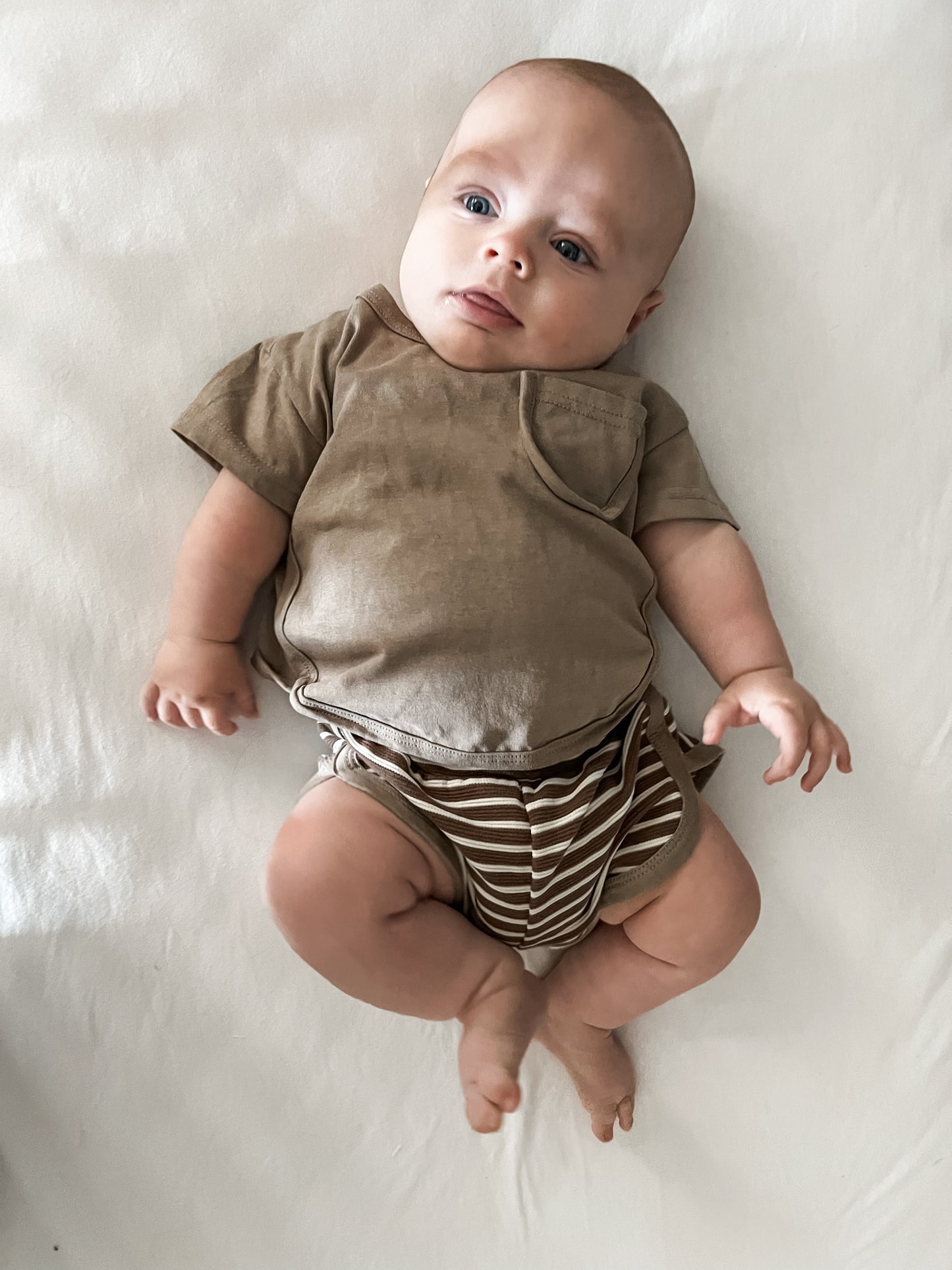 Beige crew neck set