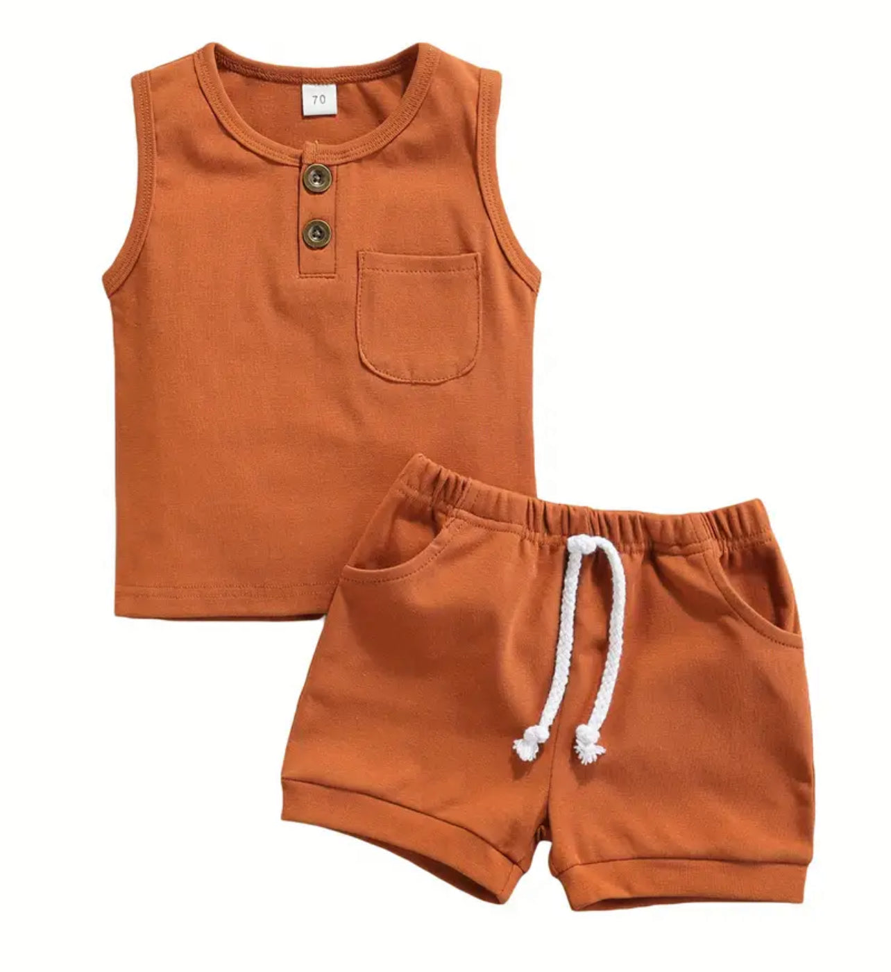 Rust shorts set