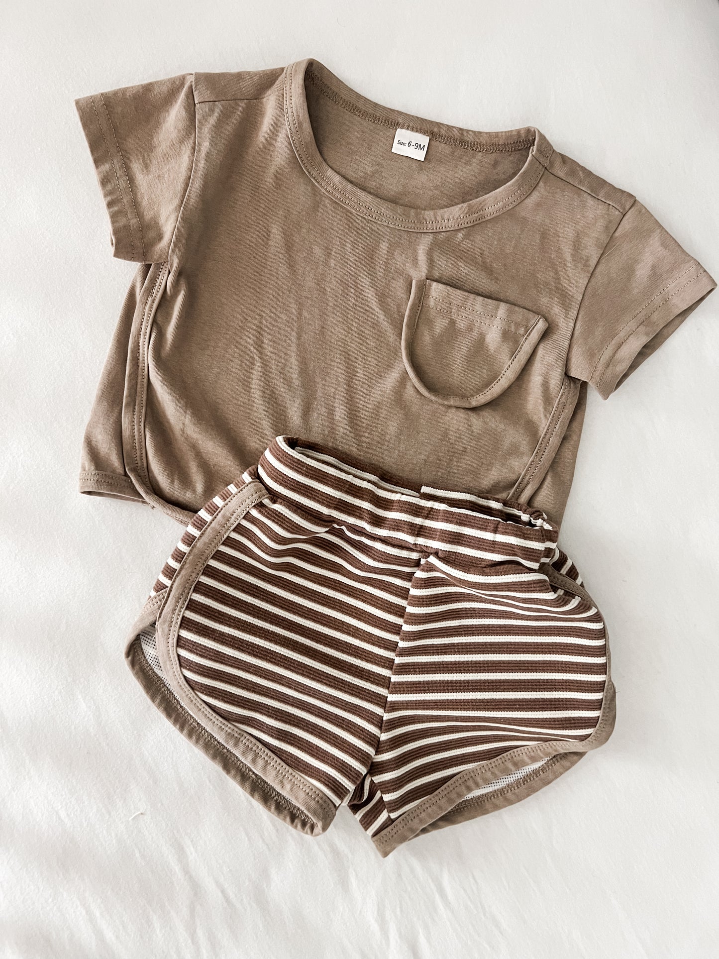 Beige crew neck set