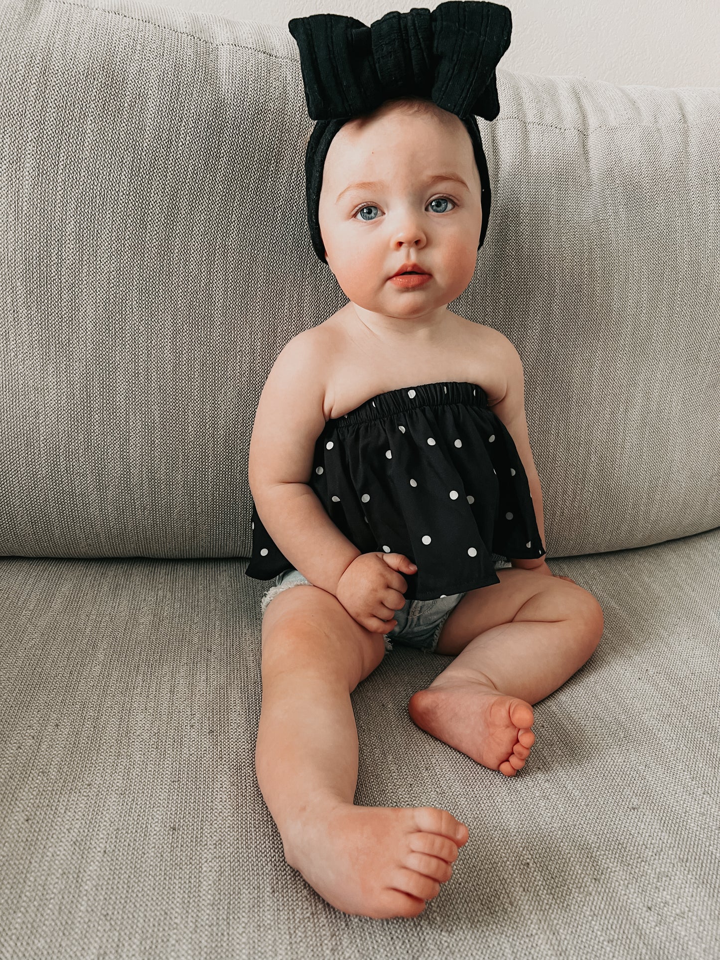 Polka dot tube top