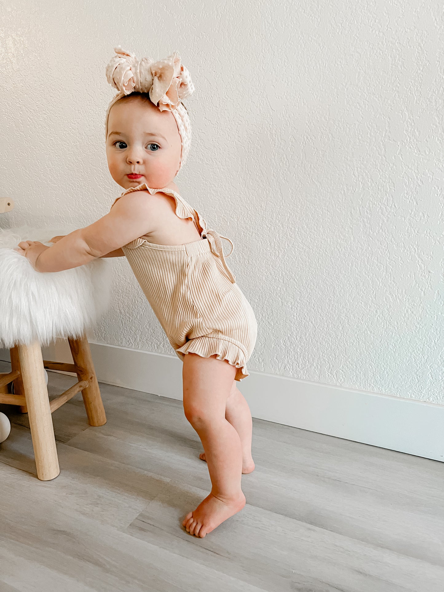 Almond Ribbed romper