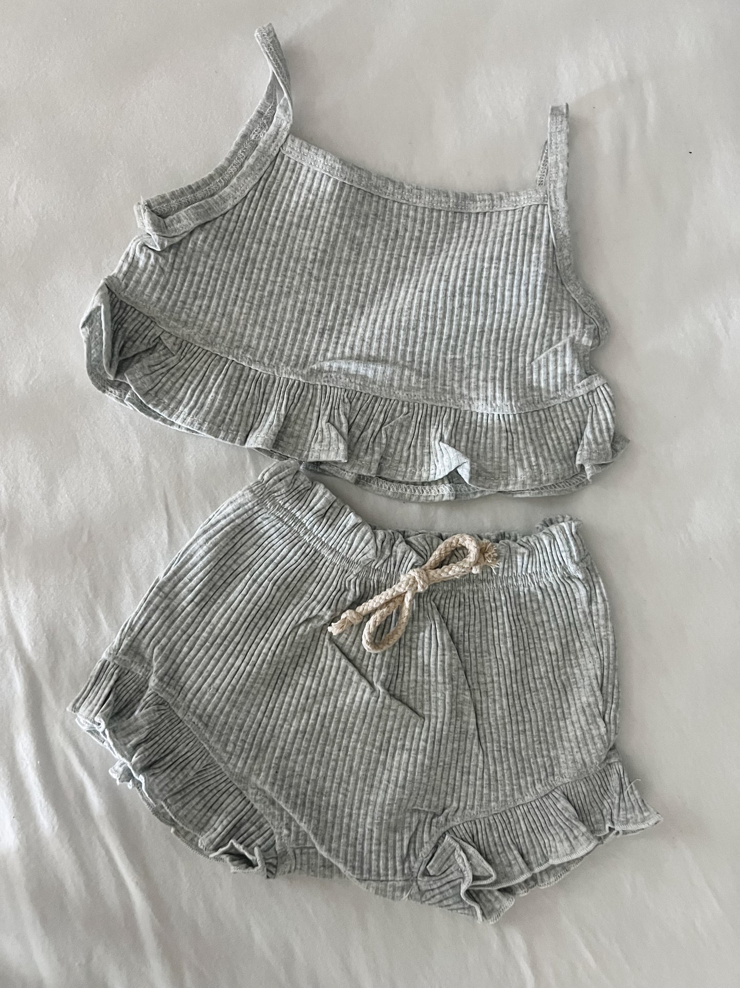 Grey Ruffle Set