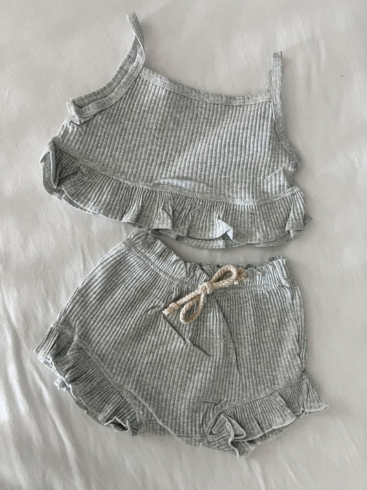 Grey Ruffle Set