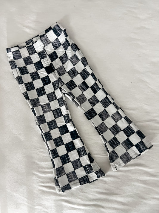 Checker bamboo bell bottoms