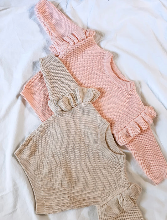 Ruffle knit sweater