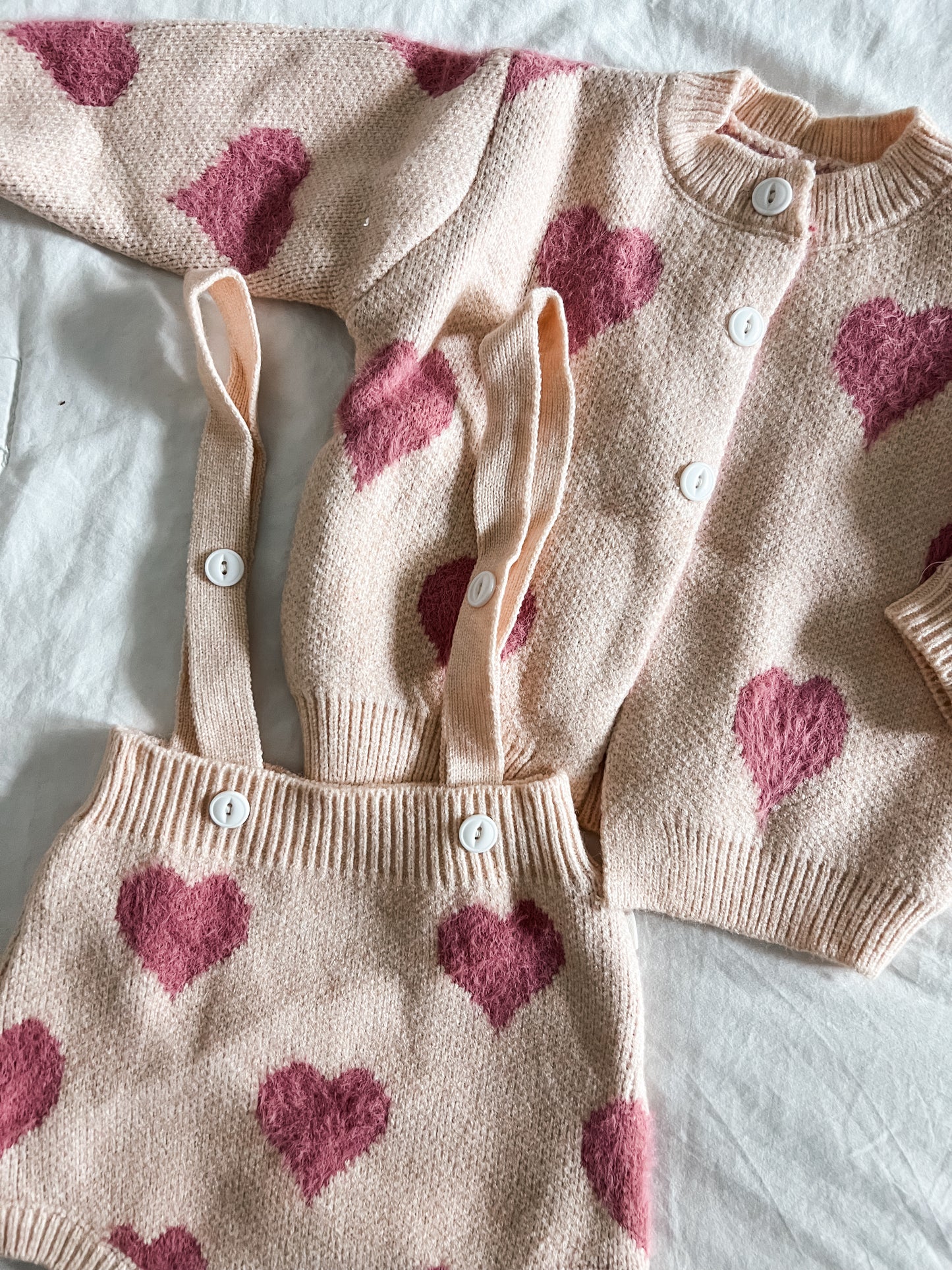 Hearts cardigan set