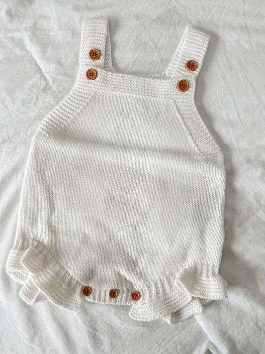Ivory Ruffle Romper