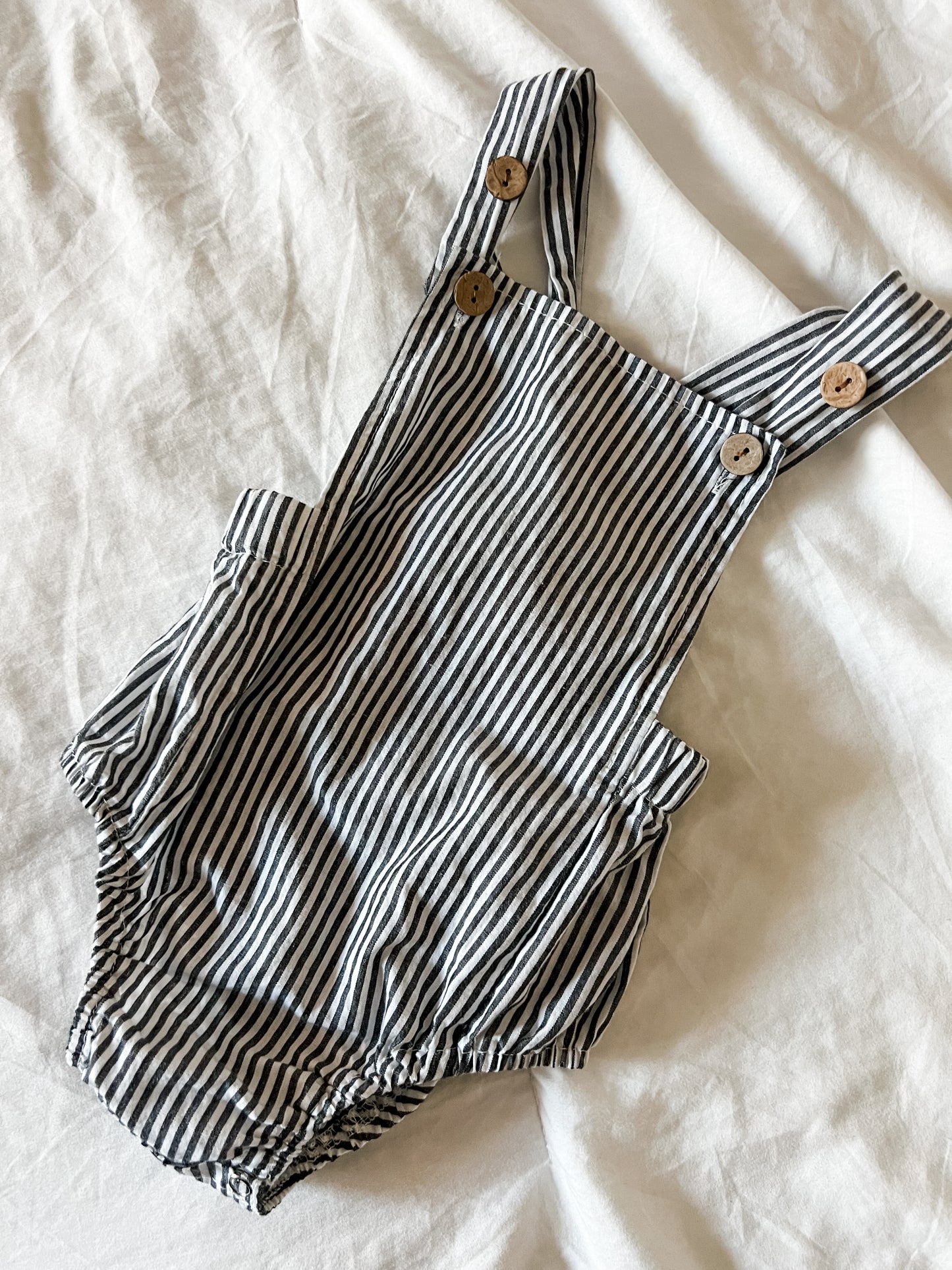 Navy Striped overalls