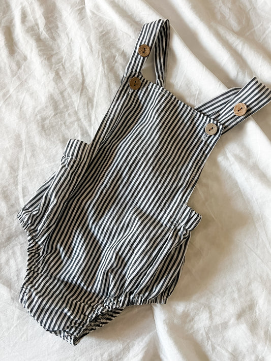 Navy Striped overalls