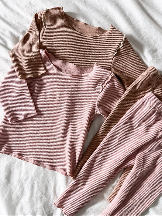Muslin ribbed set