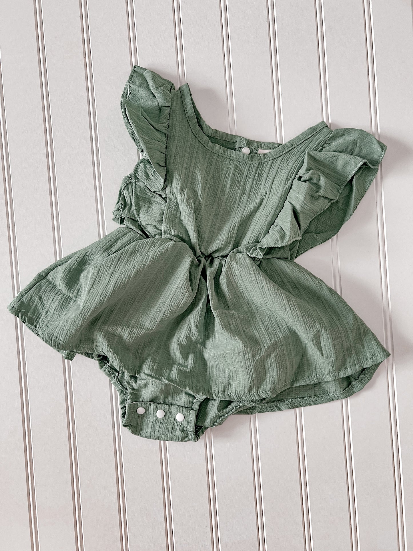 Emerald Ruffle Romper