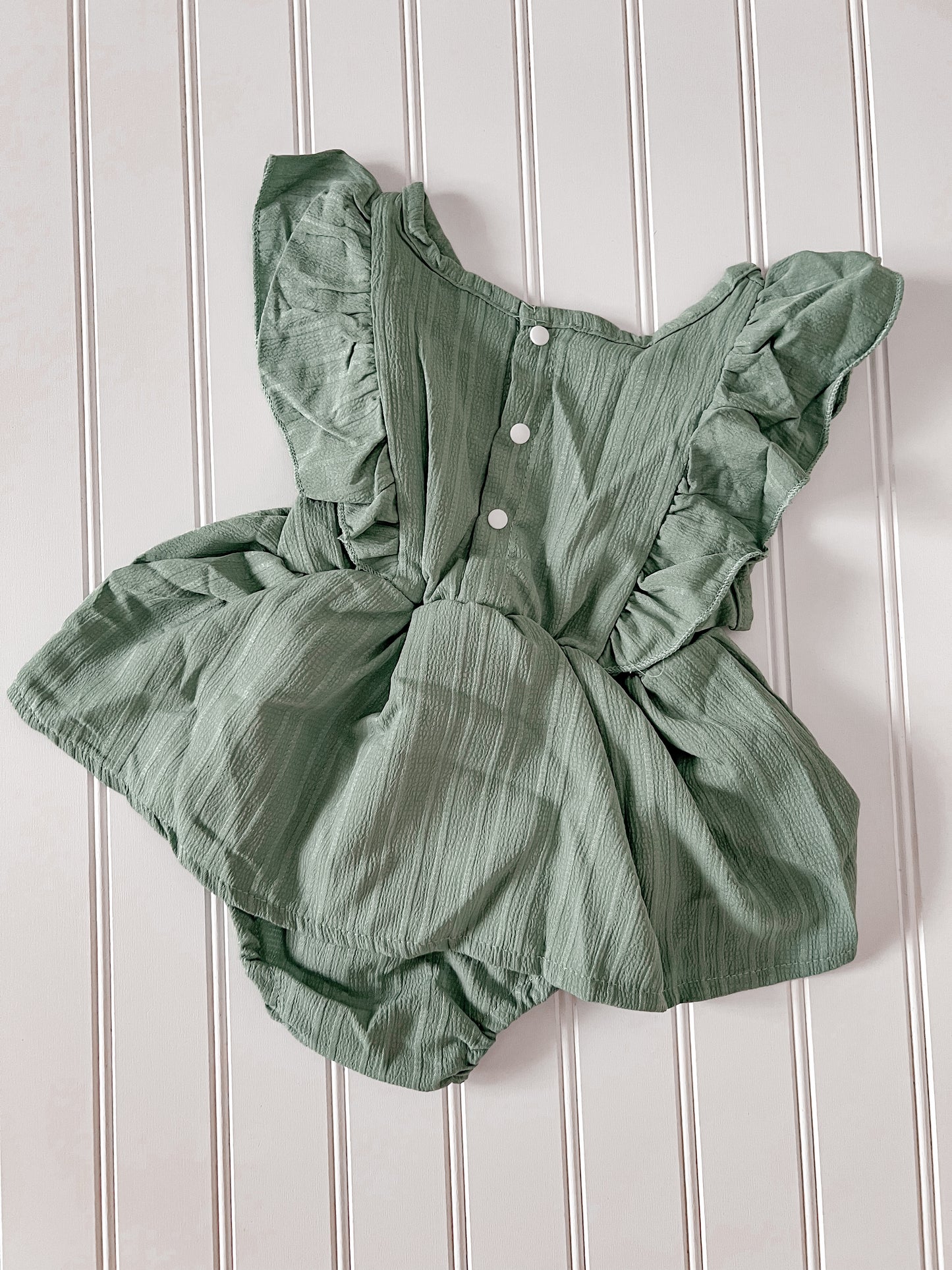 Emerald Ruffle Romper